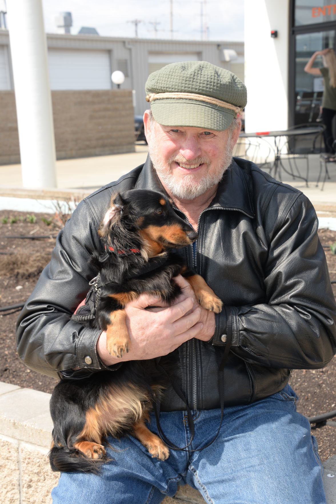 Bruce Woodcock with Merlin
